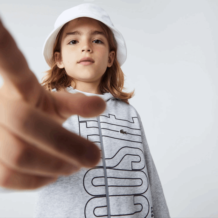 децаци брендирани дукс са рајсфершлусом са капуљачом 86883184 сиви кине цца Lacoste