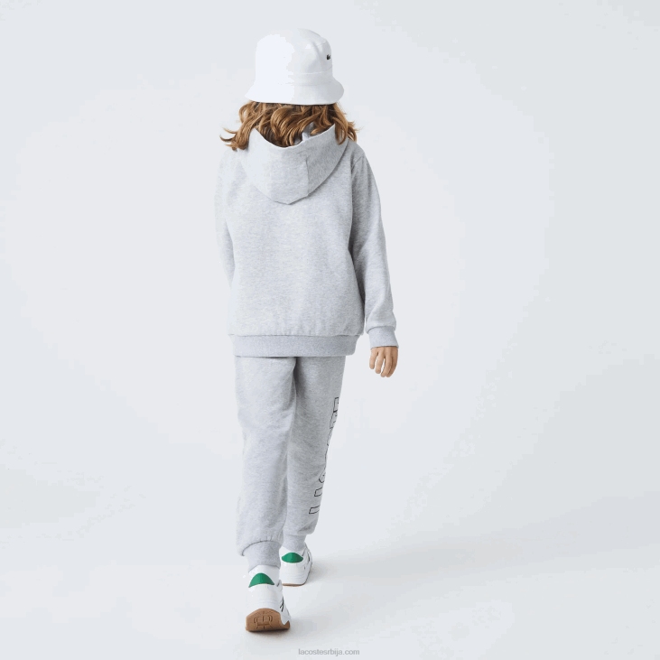 децаци брендирани дукс са рајсфершлусом са капуљачом 86883184 сиви кине цца Lacoste