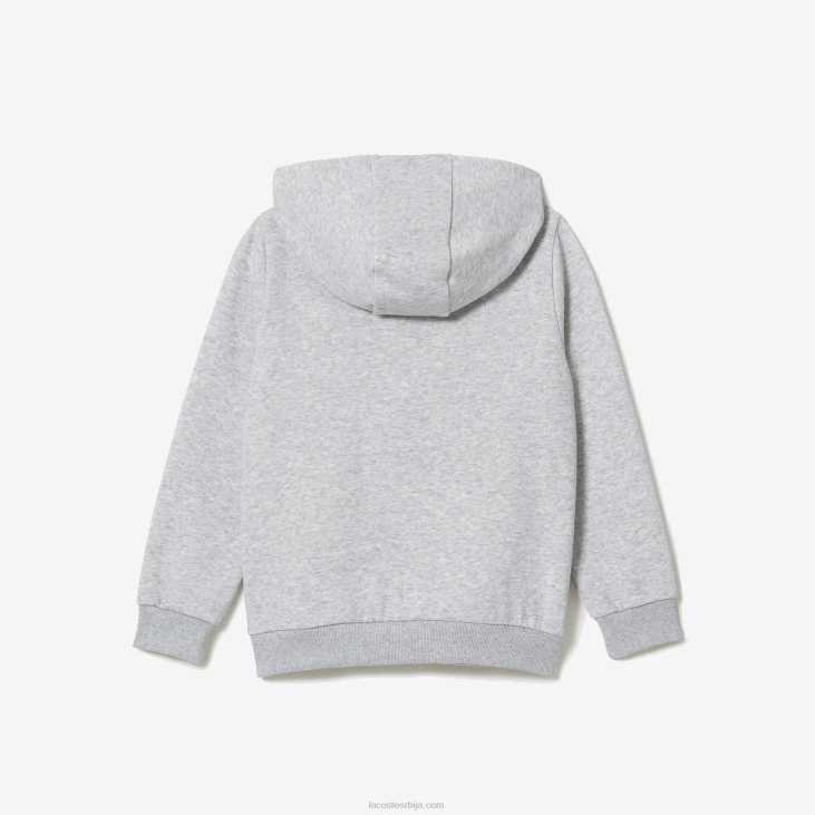 децаци брендирани дукс са рајсфершлусом са капуљачом 86883184 сиви кине цца Lacoste