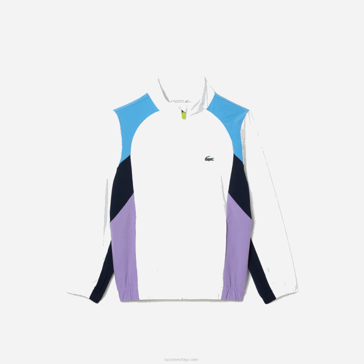клинци спортска колор-блок тениска тренерка 86883185 бела тамноплава љубичаста 6ху Lacoste