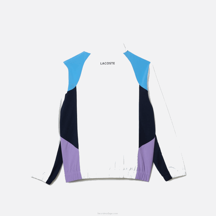 клинци спортска колор-блок тениска тренерка 86883185 бела тамноплава љубичаста 6ху Lacoste