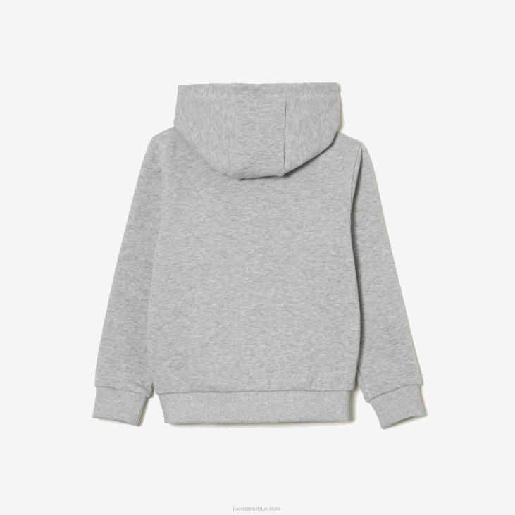 клинци дуксерица са патентним затварачем са џепом и капуљачом 86883191 сиви кине цца Lacoste