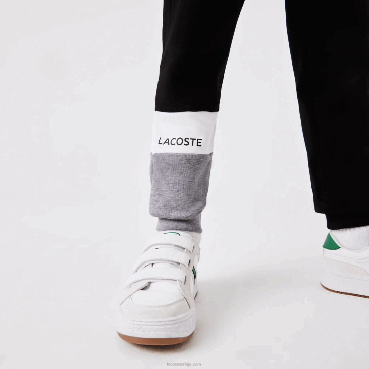 клинци брендиране панталоне 86883214 црно бела сива кине нуа Lacoste