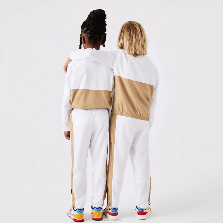 клинци панталоне са контрастним тракама 86883224 бело беж вн5 Lacoste