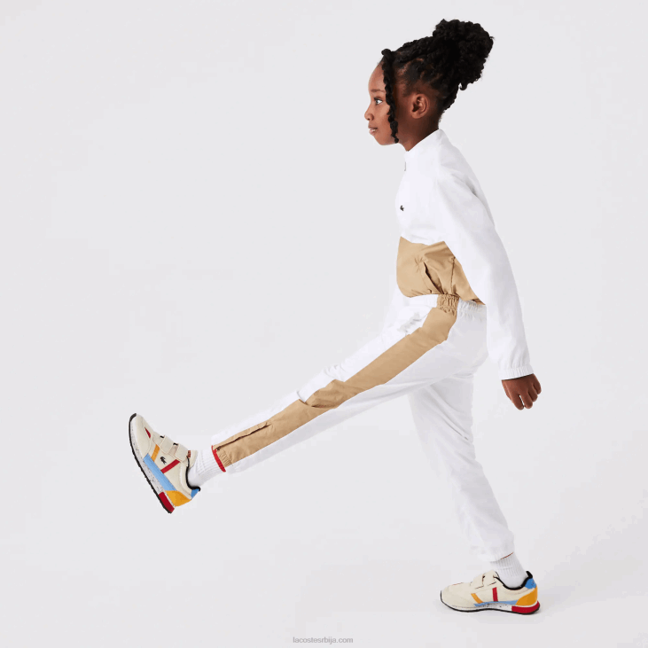 клинци панталоне са контрастним тракама 86883224 бело беж вн5 Lacoste