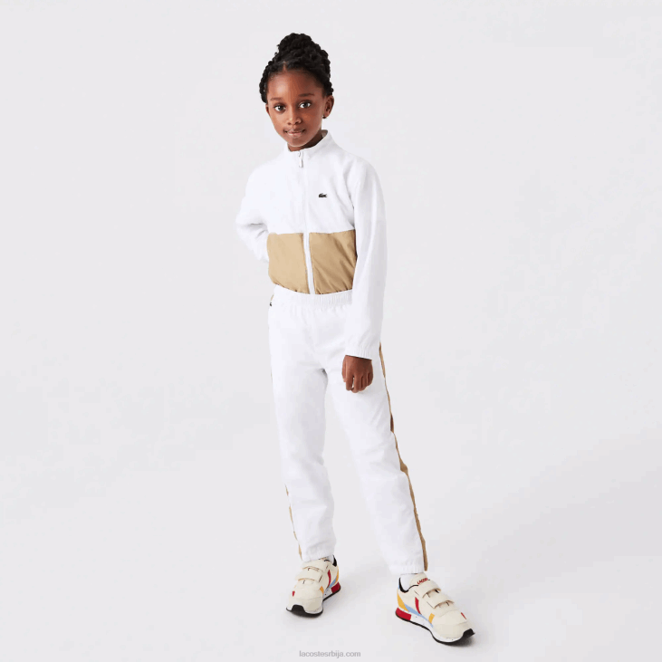 клинци панталоне са контрастним тракама 86883224 бело беж вн5 Lacoste