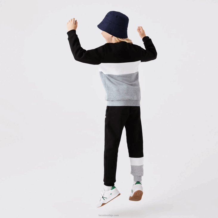 клинци брендирани дукс са округлим изрезом 86883236 црно бела сива кине нуа Lacoste