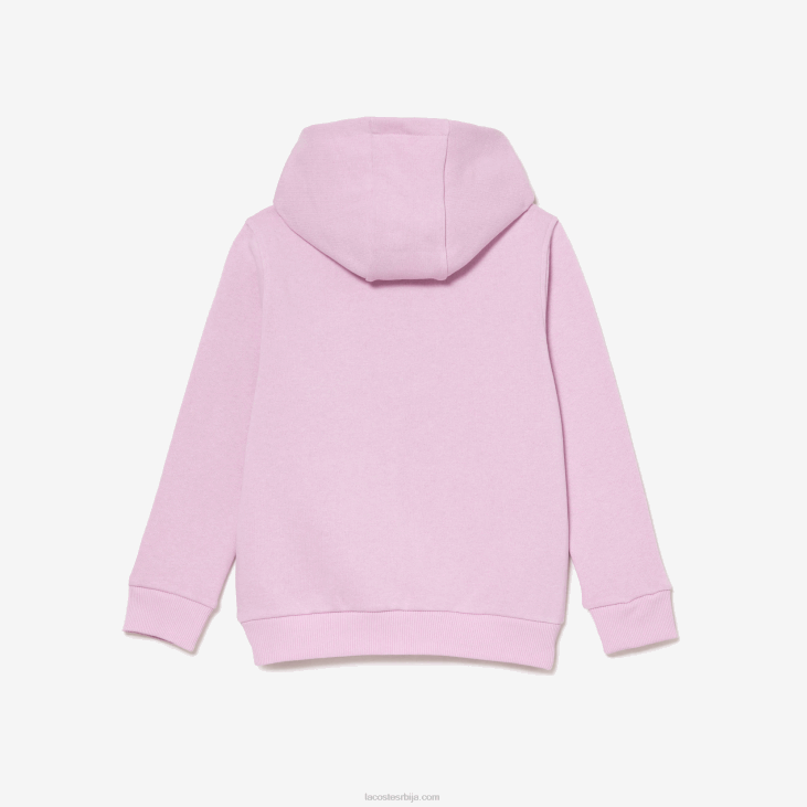 клинци дуксерица са патентним затварачем са џепом и капуљачом 86883252 розе з4х Lacoste