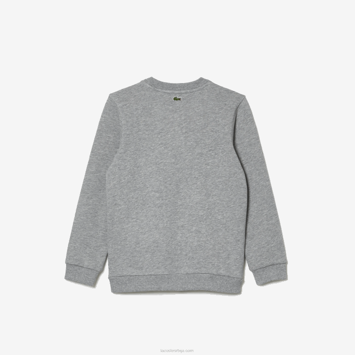 клинци Дукс од памучног флиса херитаге цроцодиле црев 86883255 сива цхине бела зелена јнд Lacoste