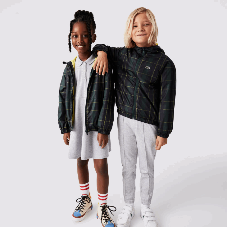 клинци водоодбојна ветровка 86883262 тамноплава зелена жута 9дв Lacoste