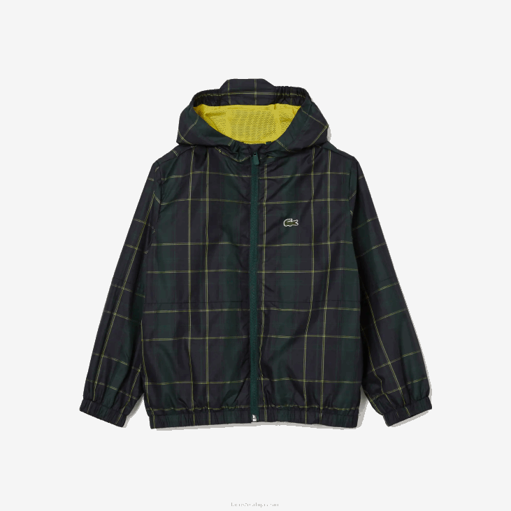 клинци водоодбојна ветровка 86883262 тамноплава зелена жута 9дв Lacoste