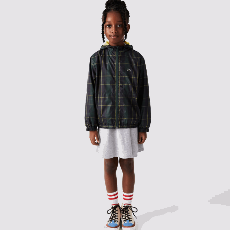 клинци водоодбојна ветровка 86883262 тамноплава зелена жута 9дв Lacoste