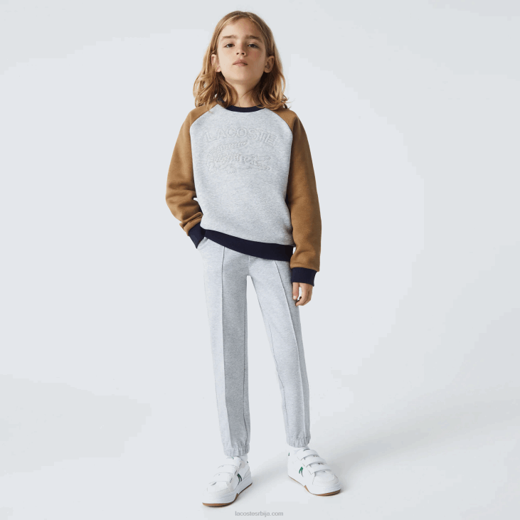 децаци памучне цхинос са еластичним струком 86883275 сиви кине цца Lacoste