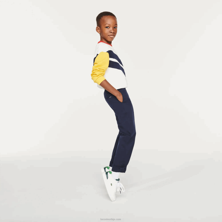 децаци удобне лагане памучне панталоне 86883296 тамноплава 166 Lacoste