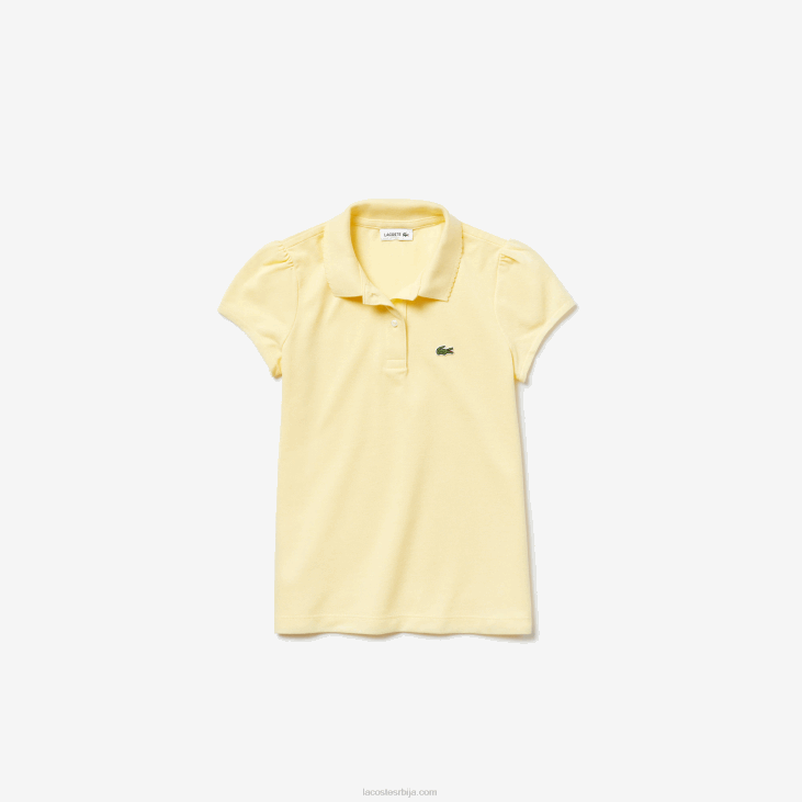 девојке мини пике поло са назубљеном крагном 86882949 жута 6кп Lacoste