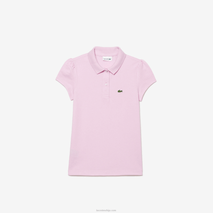 девојке мини пике поло са назубљеном крагном 86882961 розе з4х Lacoste