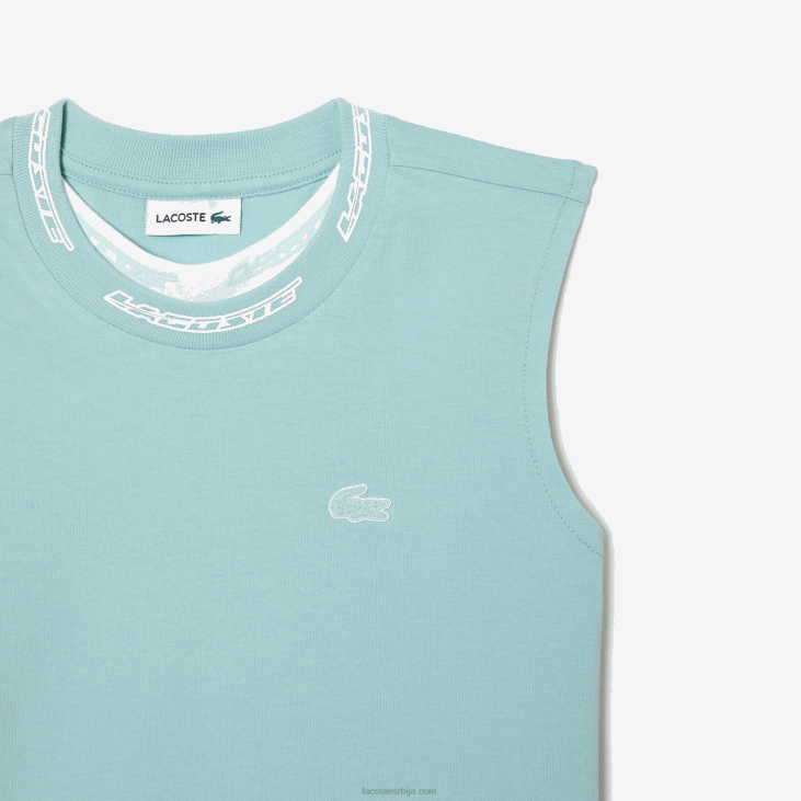 девојке мајица без рукава од памучног дреса 86883016 минт лгф Lacoste