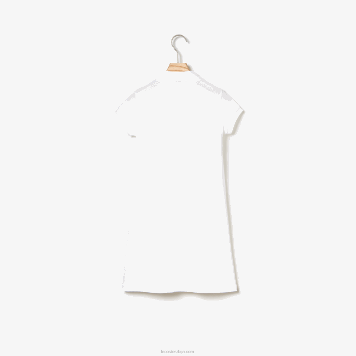 девојке памучна поло хаљина 86883082 бела 001 Lacoste
