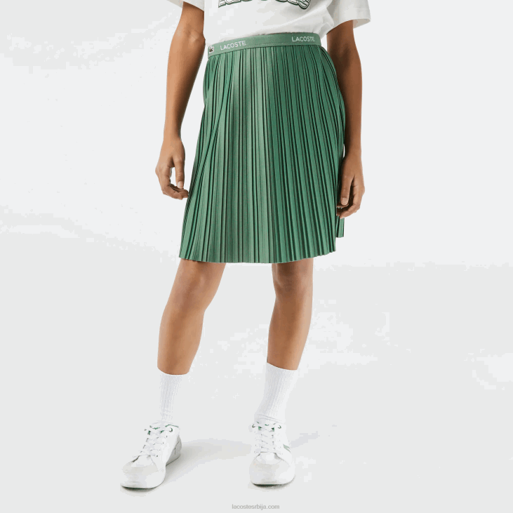 девојке плисирана сукња од дреса 86883090 каки зелена кк5 Lacoste