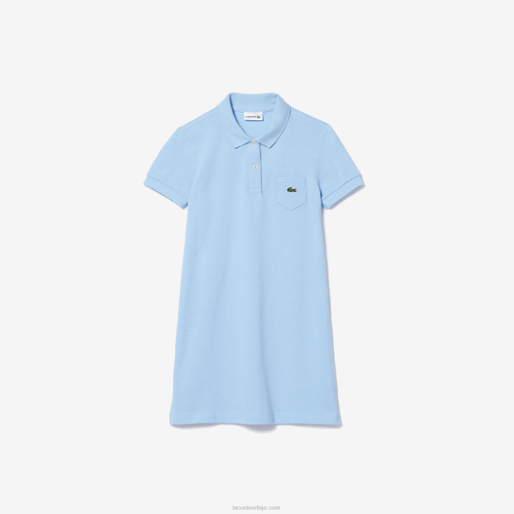 девојке памучна поло хаљина 86883094 блуе хбп Lacoste