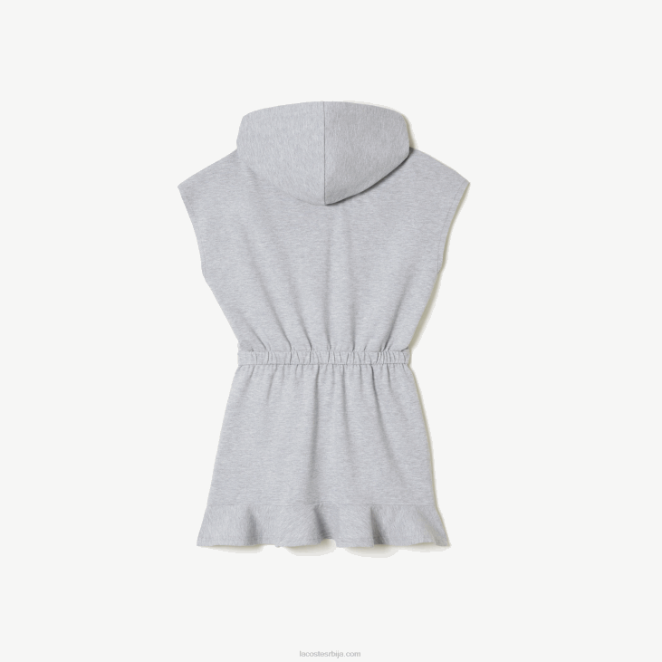 девојке растезљива пикуе џемпер хаљина без рукава 86883095 сиви кине цца Lacoste
