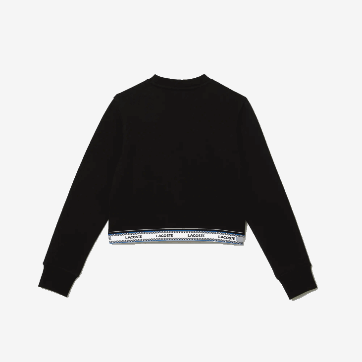 девојке кратка дуксерица са принтом 86883206 црна 031 Lacoste