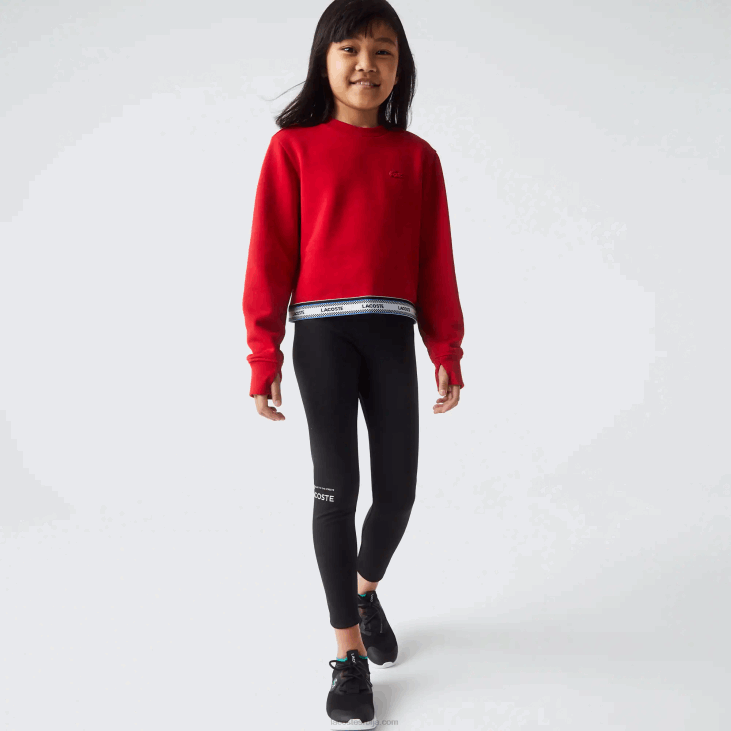 девојке хеланке са штампаним струком 86883232 црна 031 Lacoste