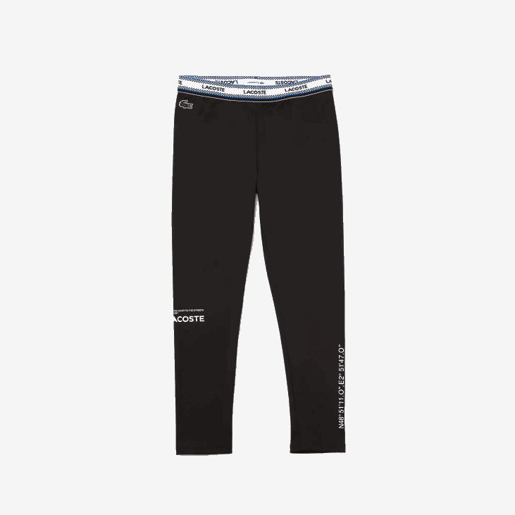 девојке хеланке са штампаним струком 86883232 црна 031 Lacoste