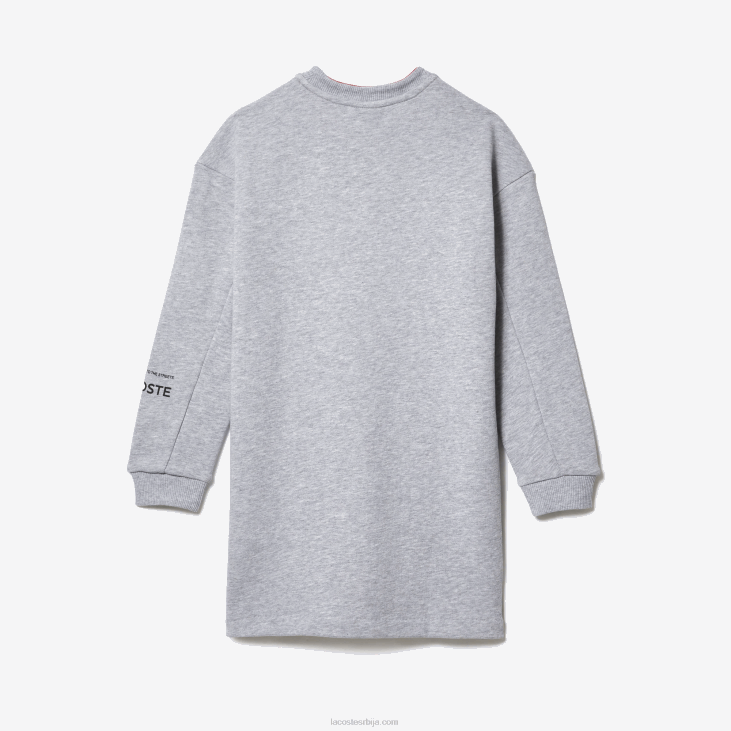 девојке хаљина од памучног флиса 86883271 сиви кине цца Lacoste