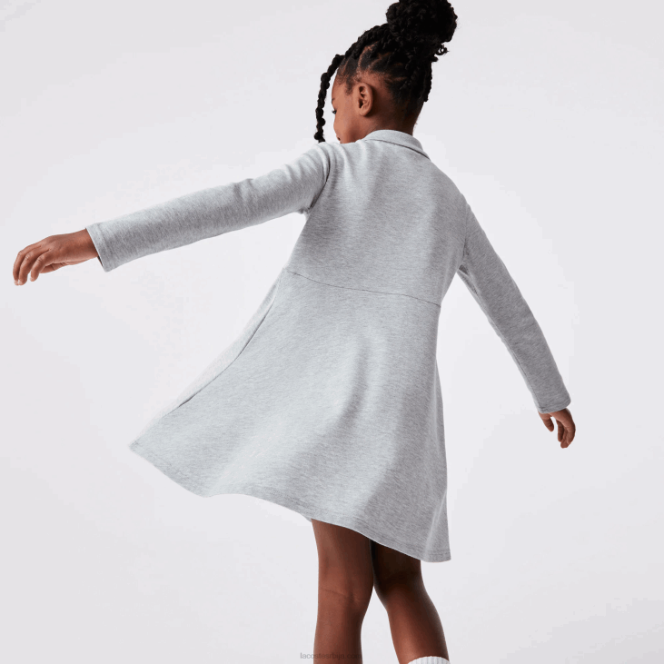 девојке пикуе поло хаљина 86883282 сиви кине цца Lacoste