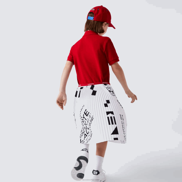 девојке плисирана сукња од дреса 86883291 бела 001 Lacoste