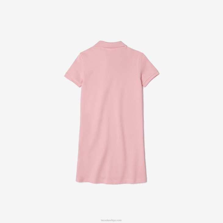 девојке лацосте к минецрафт памучна пике поло хаљина 86883297 пинк 7си