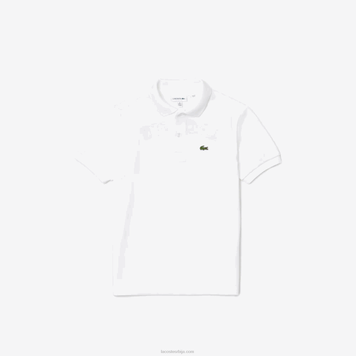 клинци памучни пике поло са натписом баштине 86882964 бело црвено б6ц Lacoste