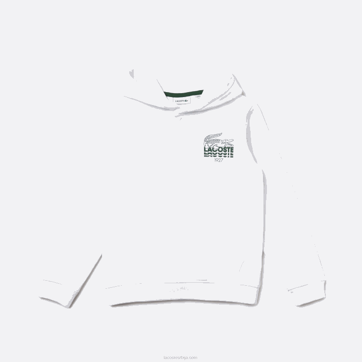 клинци дуксерица од крокодилског памука 86883202 бела 001 Lacoste