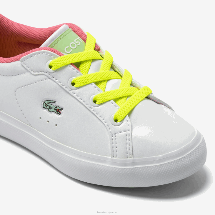 одојчади поверцоурт синтетичке патике у боји 86882931 бела/зелена 082 Lacoste