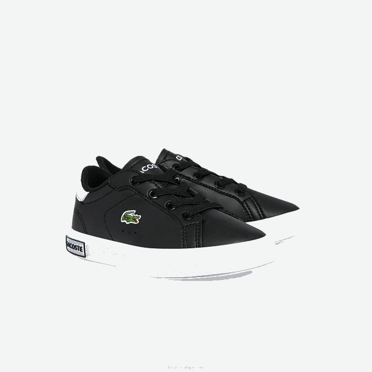 одојчади поверцоурт синтетичке патике 86882937 црно-бело 312 Lacoste