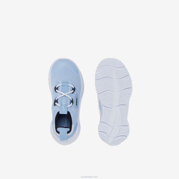 одојчади рун спин плетене текстилне патике контрастне боје 86882980 светло плава бела 2к7 Lacoste