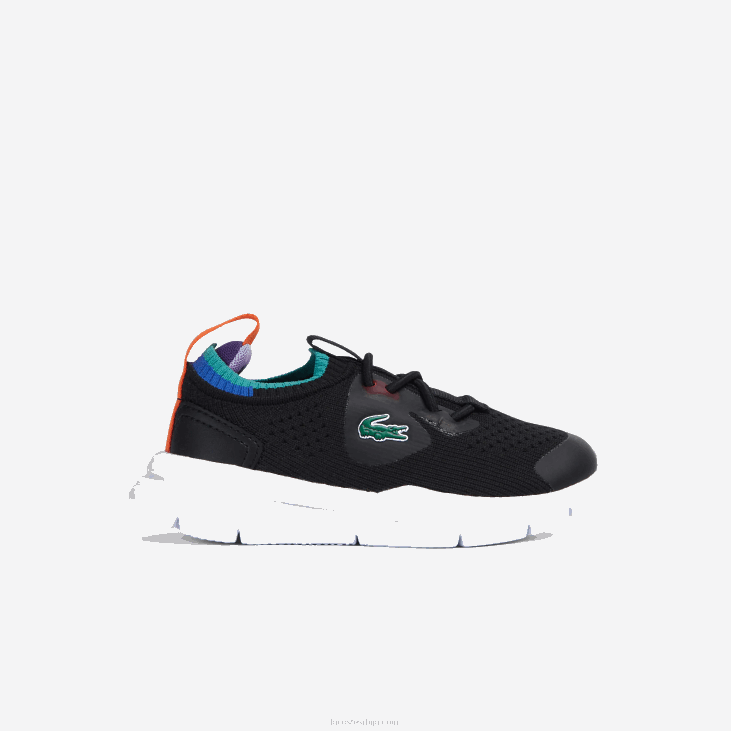 одојчади рун спин плетене текстилне патике контрастне боје 86882981 црно плава 011 Lacoste