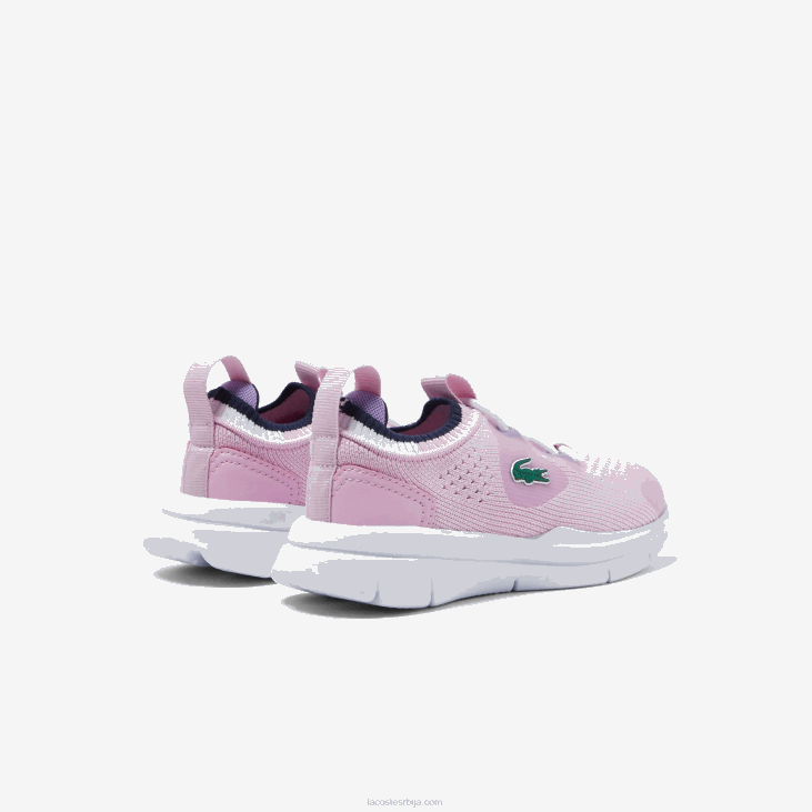 одојчади рун спин плетене текстилне патике контрастне боје 86882982 розе и беле ф50 Lacoste