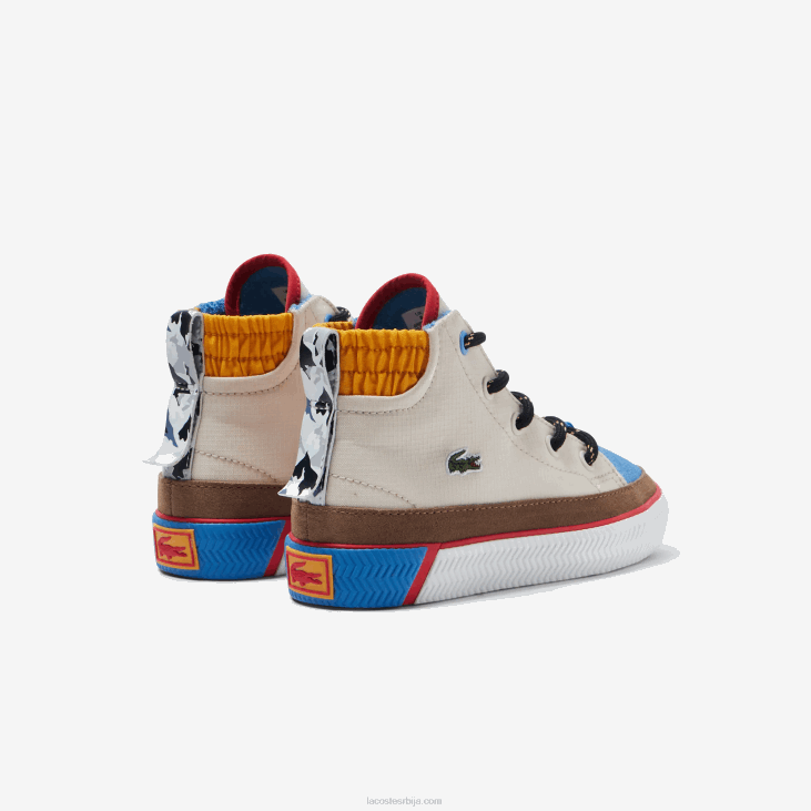 одојчади грипсхот зимске ципеле на отвореном од средњег текстила 86882986 бело и жуто хт3 Lacoste