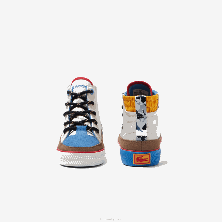 одојчади грипсхот зимске ципеле на отвореном од средњег текстила 86882986 бело и жуто хт3 Lacoste