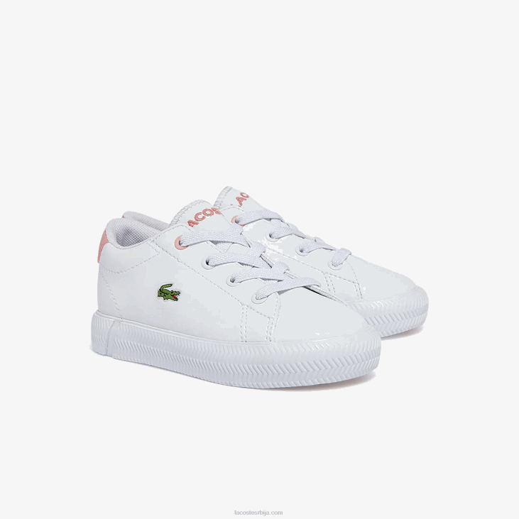 одојчади грипсхот патике 86882970 бела и светло розе 1и9 Lacoste