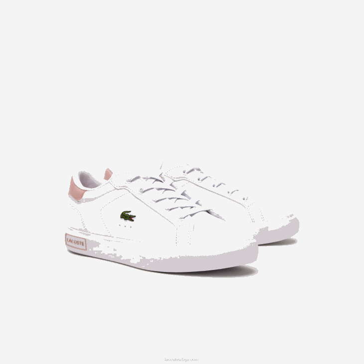 клинци поверцоурт синтетичке патике 86883066 бела и светло розе 1и9 Lacoste