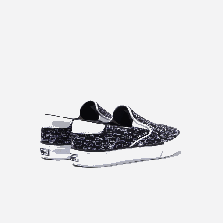 клинци скок служити текстил слип он 86883234 црно-бело 312 Lacoste