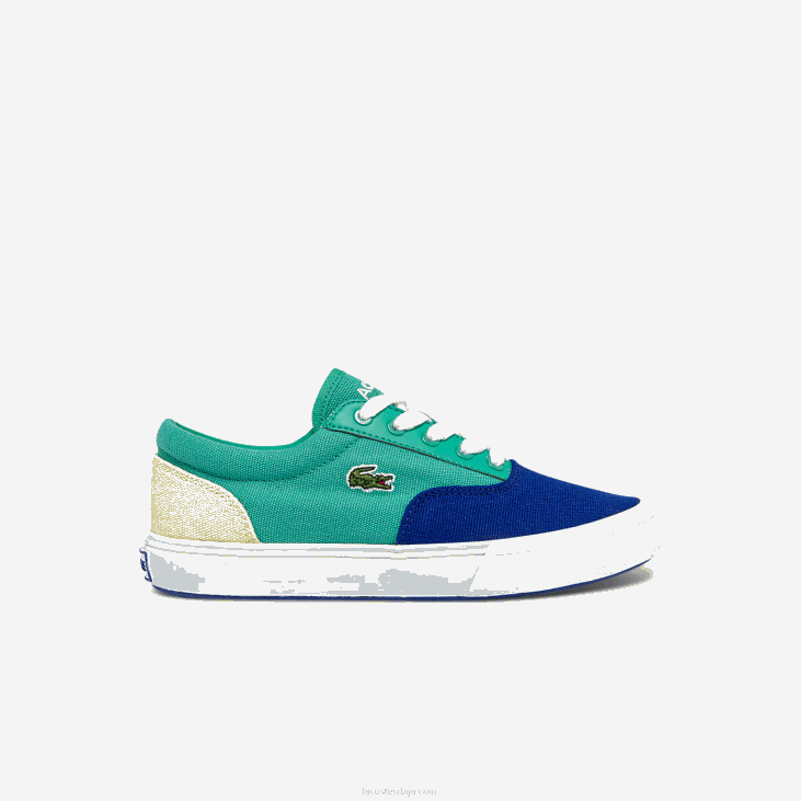 клинци скок служи чипкане платнене патике 86883264 плаво зелено бг3 Lacoste