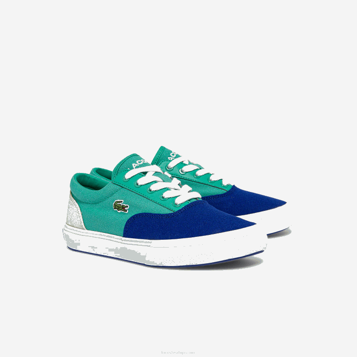 клинци скок служи чипкане платнене патике 86883264 плаво зелено бг3 Lacoste