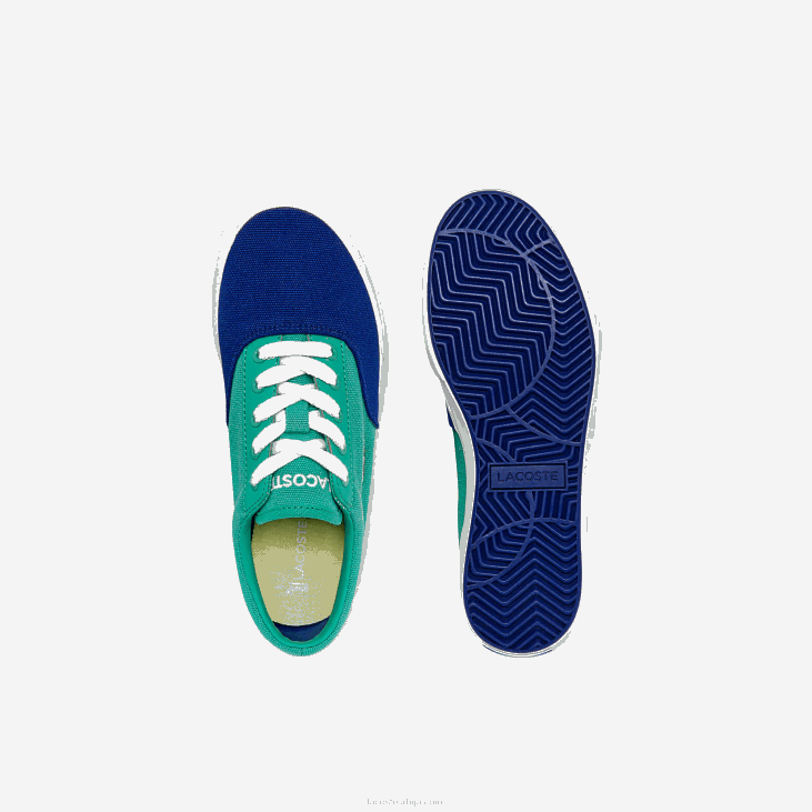 клинци скок служи чипкане платнене патике 86883264 плаво зелено бг3 Lacoste