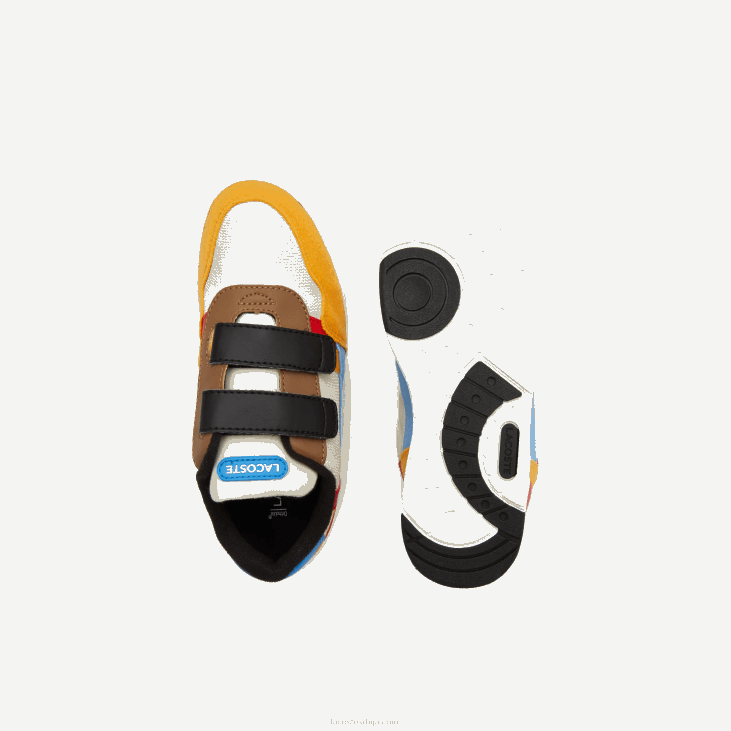 клинци т-цлип зимске синтетичке ципеле на отвореном 86883303 бело и жуто хт3 Lacoste