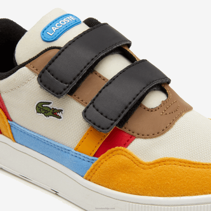 клинци т-цлип зимске синтетичке ципеле на отвореном 86883303 бело и жуто хт3 Lacoste