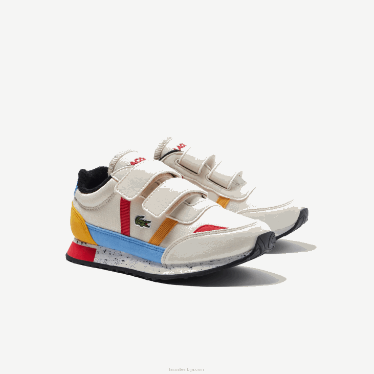 клинци партнер зимске синтетичке ципеле на отвореном 86883306 бело и жуто хт3 Lacoste